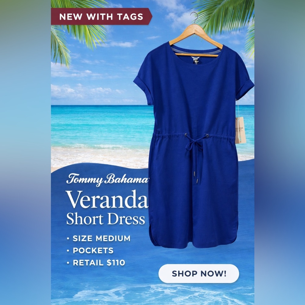 New - Tommy Bahama Veranda Short Dress - Size Medium - Picture 3 of 10